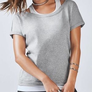 🖤Fabletics Gray Short Sleeve Top Size S